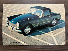 1967 MG Austin Healey Sprite Mark IV - Vintage 2-Sided Sales Specs Card Brochure