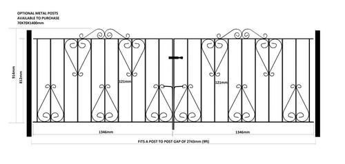 Classic metal scroll driveway - classic,
