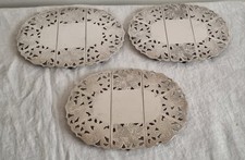 Set Of 3 Vintage Silver Plated Expandable Serving Dish Coasters