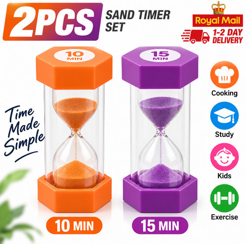 2pcs 15 min hourglass - 15,
