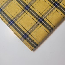 Mustard Navy Cotton Tartan