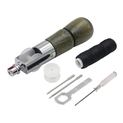 Leather sewing awl thread kit - leather,