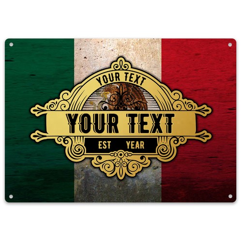 Mexico flag bar sign - mexico,