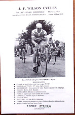 J.F.WILSON CYCLES DAVE ORFORD ALPSPORT SPECIFICATIONS ORIGINAL 1950's FLYER RARE