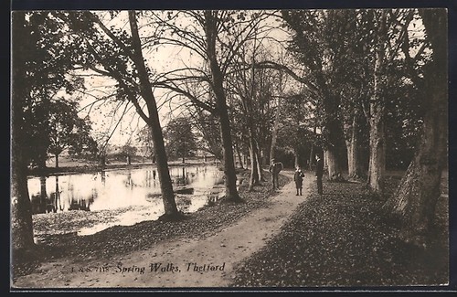 Postcard thetford spring - thetford,,