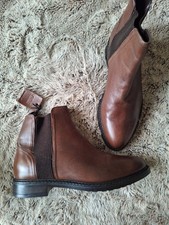 NEXT BROWN LEATHER CHELSEA ANKLE BOOTS BNWT Size 5
