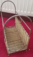 Vintage wicker metal - wicker, &