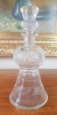 Antique Richardson attributed Edinburgh style Cut Glass Whisky Thistle Decanter