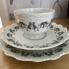 29)  Vintage RAYNAUD LIMOGES TEA CUP, SAUCER & SIDE PLATE TRIO