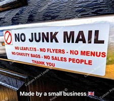 No Junk Mail/ Sales People/