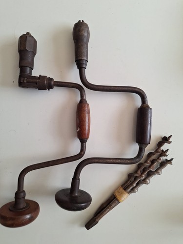 Vintage hand brace drill - hand,