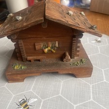 Vintage 1960s Swiss Chalet Music Box  Swiss Movement 