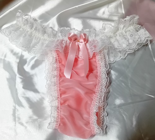 Soft peach chiffon - peach, slim