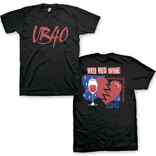 Ub40 red wine shirt - ub40,