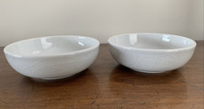 2 x Jamie Oliver White On White Royal Worcester Nibbles Bowls 14.5 cm VGC