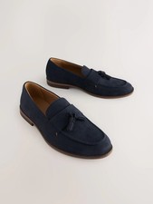 Next Mens Navy Tassel Loafers
