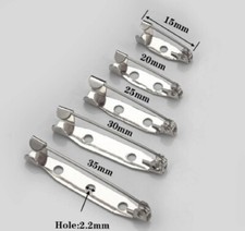 Rhodium Silver Blank Brooch