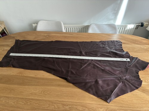 Dark maroon leather cowhide - maroon,