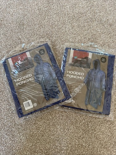 Two hooded rain - two, ponchos