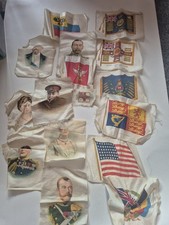 Bundle Of Vintage Silks PostCard Cigarette Collectable Flags Royals regiments