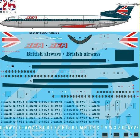 Decals sts44319 144 bea - decals,
