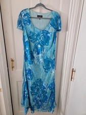 Ann Harvey Size 22 Blue Silk