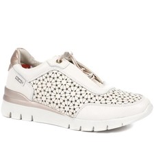 Pavers Floral Leather Trainers