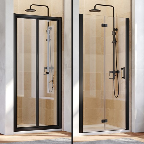 Fold shower door black - bi,