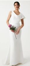 BNWT Draped Corset Fishtail Satin Wedding Dress IVORY Size 18
