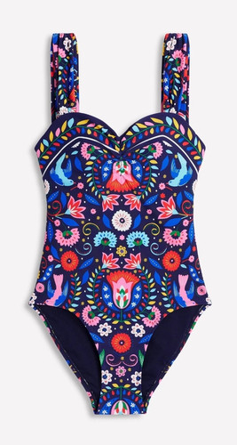 Boden sweetheart swimsuit navy - sweetheart,