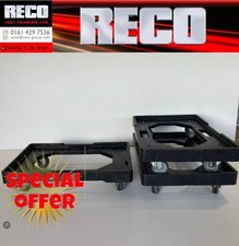 10 X BLACK WHEELED "SINGLE" DOLLY / SKATE 60-40-17CM BALE ARM TROLLEY