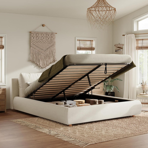 4ft6 double bed frame - frame, ottoman