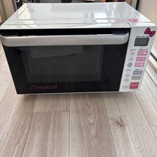 Hello Kitty Compact Microwave Oven Black Digital Panel Small Kitchen Appliance