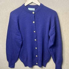 100% Cashmere Purple Cardigan