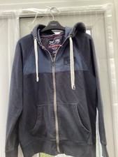 Mens Drift King Blue Zip Up Hoodie Size S