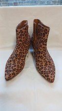 Leopard Print Ankle Boots Size