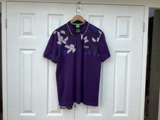 Hugo Boss Men's Polo Shirt Size Medium Deep Purple Short Sleeve