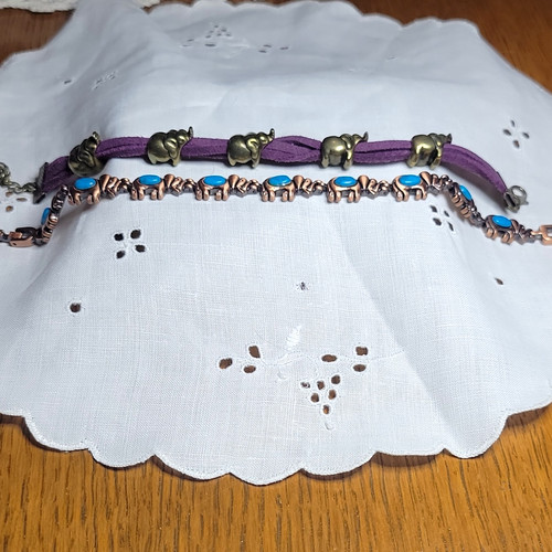 Elephant charm link bracelets - link,