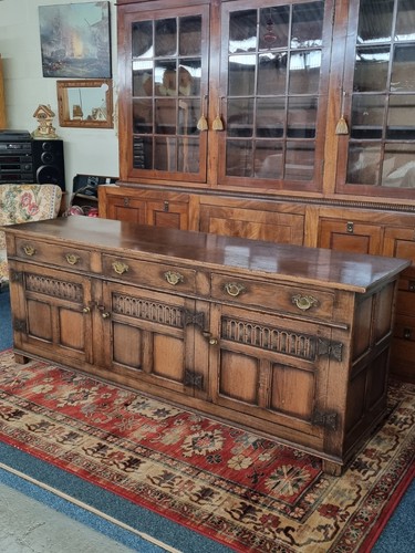 Carved oak dresser base the - dresser,