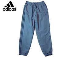 Adidas Men's Grey Ankle Length Lined Joggers UK Size M Cuffed Tracksuit Bottoms