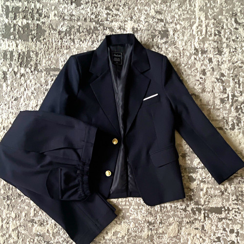 Andante boys navy 2pc suit - 2pc,