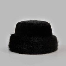 Winter Warm Lined Russian Style Fluffy Bucket Cap Women Faux Fur Hat