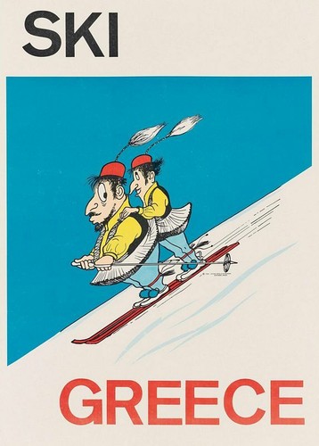 Vintage ski greece - vintage, tourism