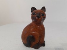 Vintage wood cat figurine - cat,