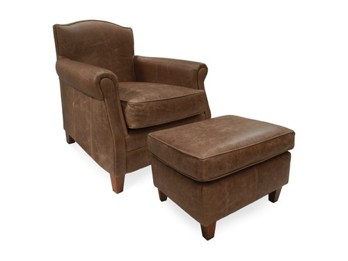 Vintage leather club arm chair - vintage,