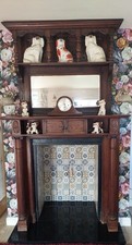 oak or mahogany fire surround