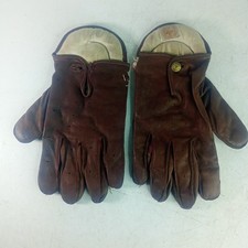Frank Bryan WW2 Vintage Flying RAF Brown Leather Gloves Padded Palm 2