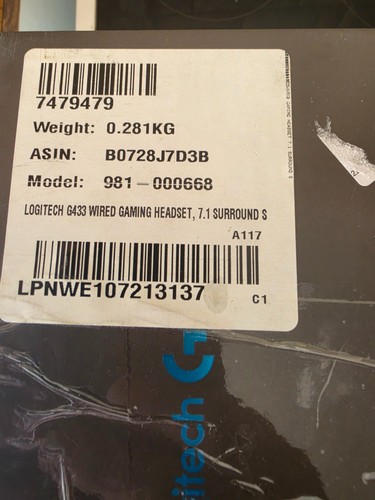 Logitech g433 black headband - logitech,