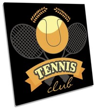 Tennis Club Sports Picture CANVAS WALL ART Square Print