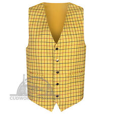 Wool Check Tweed Waistcoat 36-52" chest UK made Superior Quality hand tailored